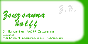 zsuzsanna wolff business card